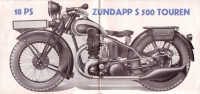 Preview: Zündapp S 500 18 u. 22 PS Prospekt 1932 Preview: Zündapp S 500 18 u. 22 PS Prospekt 1932