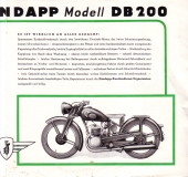 Zündapp DB 200 brochure ca. 1948