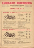 Zündapp pricelist Nr.41 7.1929