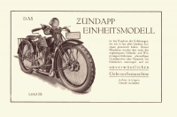 Zündapp Einheitsmodell 1,4 / 4,5 PS brochure 1926