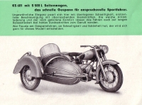 Zündapp KS 601 KS 601 Sport Prospekt 1954