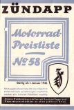 Preview: Zündapp Preisliste Nr. 58 1.1.1935 Preview: Zündapp Preisliste Nr. 58 1.1.1935