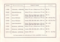 Zündapp Preisliste Zubehör 1935