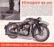 Zündapp KK 200 Prospekt 1937