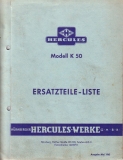 Hercules K 50 Ersatzteilliste 5.1963
