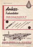 Anker Fahrrad Preisliste 1938