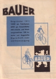 Bauer Markenrad Fliegermodell Prospekt 1930er Jahre