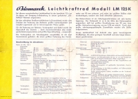 Bismarck LM 125 K brochure ca. 1952