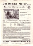 Böhme Leichtkraftrad brochure 1928