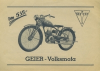 Geier Volksmofa 98 ccm Ilo Motor Prospekt 1950