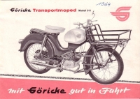 Preview: Göricke Transportmoped Modell 311 Prospekt 1964 Preview: Göricke Transportmoped Modell 311 Prospekt 1964