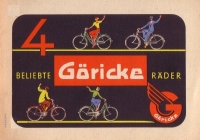 Preview: Göricke Fahrrad Programm 1950er Jahre Preview: Göricke Fahrrad Programm 1950er Jahre