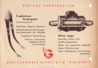 Göricke Fahrrad Programm 1950er Jahre