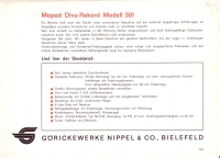 Preview: Göricke Moped Diva Rekord 301 Prospekt 11.1960 Preview: Göricke Moped Diva Rekord 301 Prospekt 11.1960