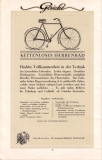 Göricke Fahrrad Programm 1924
