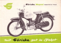 Preview: Göricke Moped Modell 342 für 1 Pers. Prospekt 1964 Preview: Göricke Moped Modell 342 für 1 Pers. Prospekt 1964