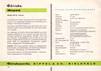 Preview: Göricke Moped Modell 342 für 1 Pers. Prospekt 1964 Preview: Göricke Moped Modell 342 für 1 Pers. Prospekt 1964