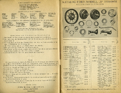Preview: Ford A AF und AA Ersatzteilliste 6.1930