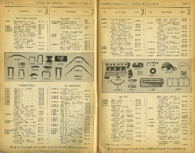 Preview: Ford A AF und AA Ersatzteilliste 6.1930