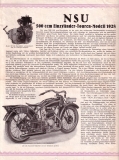 Preview: NSU 500 ccm Einzylinder Touren Modell Prospekt 1928 Preview: NSU 500 ccm Einzylinder Touren Modell Prospekt 1928