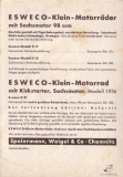 Esweco Klein-Motorrad brochure 1936