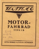 Flottweg Motor-Fahrrad Type I B Prospekt 1920er Jahre