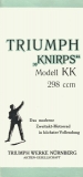 Triumph Knirps Modell KK 3 PS Prospekt 1925