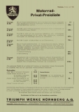 Triumph pricelist 7.1938