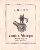Gruhn Motoren Prospekt 1922