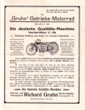 Gruhn Getriebe-Motorrad Prospekt 1924