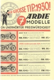 Ardie Programm 1930