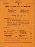 Zündapp pricelist Nr. 32 2.1.1927