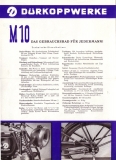 Dürkopp Motorfahrrad M 10 Prospekt ca.1949