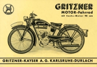Gritzner Motor-Fahrrad Prospekt 1939