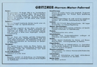 Gritzner Motor-Fahrrad Prospekt 1939