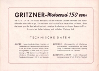 Gritzner 150ccm Prospekt 1952