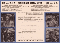 Hercules 350 OHV und 500 SV Prospekt 1935