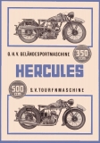 Hercules 350 OHV und 500 SV Prospekt 1935