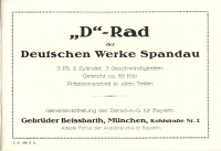 D-Rad Derad M 23 Prospekt 1922