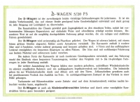 D-Wagen 5/20 PS Prospekt 1920er Jahre