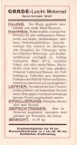 Grade Leichtmotorrad Sporttype Prospekt 1923