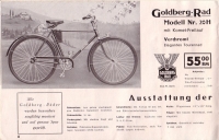 Goldberg-Rad Fahrrad Programm 1939