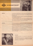 Doblina-Sicherheitsgurte für Trabant und Wartburg Prospekt 1966