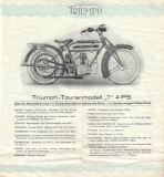 Preview: Triumph Sportmodell S 3,5 PS und Tourenmodell T 4PS Prospekt ca. 1925
