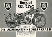 Triumph SKL 200 Prospekt ca. 1933