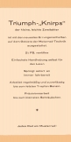 Preview: Triumph Knirps 2,5 PS Prospekt ca. 9.1923