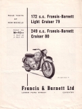 Francis & Barnett Test 172c.c. Light Cruiser 79 und Cruiser 80 1959