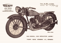 Triumph KV 200 Prospekt ca. 1932