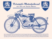 Triumph Motorfahrrad Prospekt ca. 1935