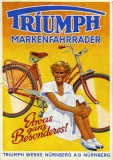 Triumph bicycle postcard 1930s